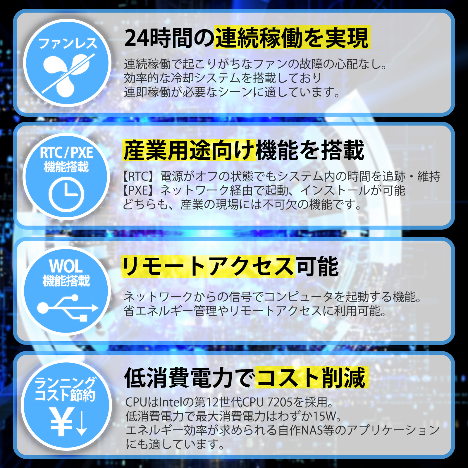 Skynew K12C 24時間連続稼働 RTC PXE WOL リモートアクセス対応