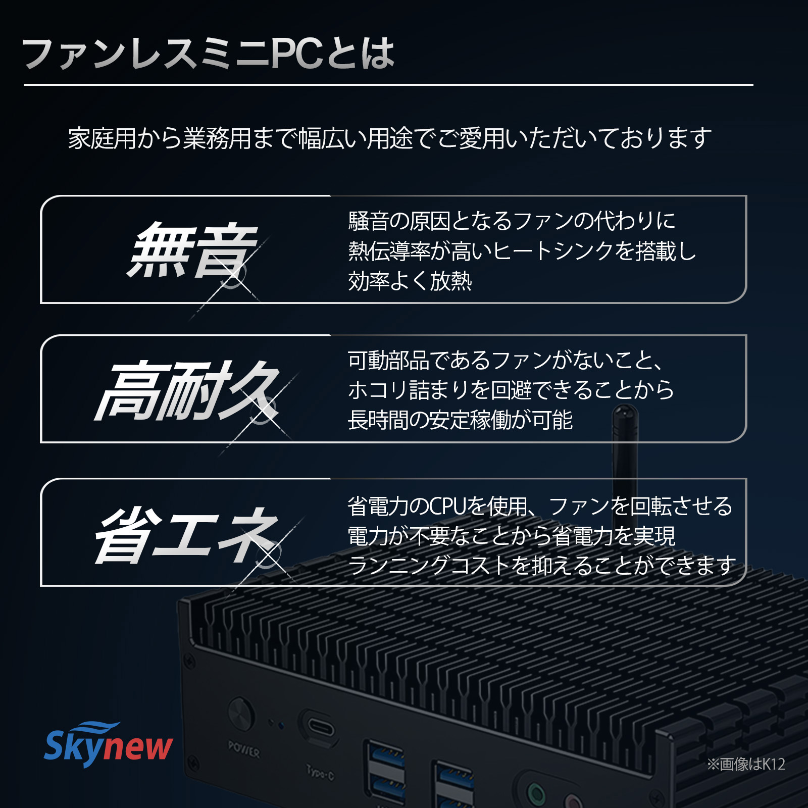 S15 デュアルLAN HDMI DisplayPort COM搭載 インターフェース Skynew
