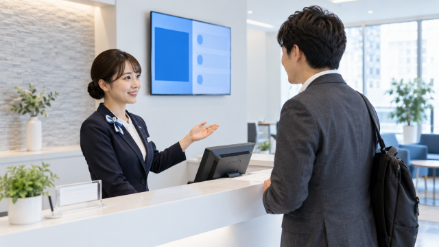 店舗・受付の用途イメージ（AI生成）